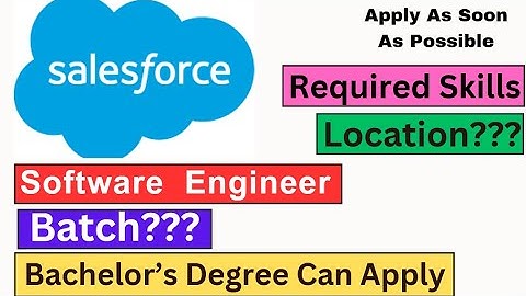 Salesforce is hiring 2024 Batch | Required Skills? | Location? | No % Criteria #jobupdates4u #itjobs
