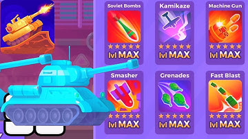 Tank Stars - Gameplay Walkthrough part 96 - Tank T-34 All Weapon Max lvl(iOS,Android)