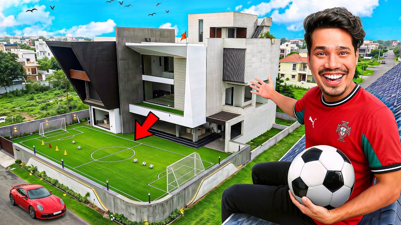I BUILT FOOTBALL GROUND IN MY NEW HOUSE 😍| GamerFleet