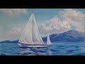 Рисуем парусную яхту гуашью/Paint a sailing yacht using gouache
