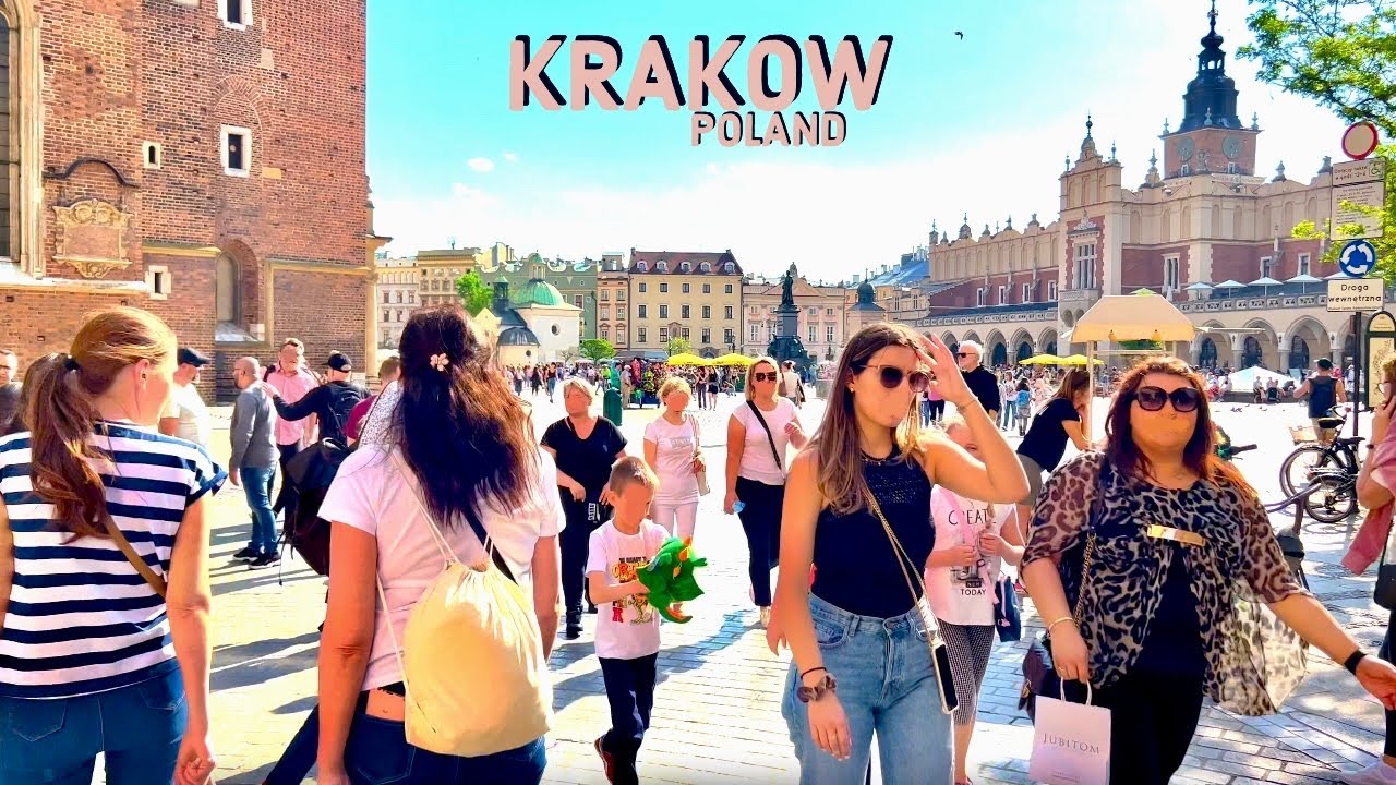 Krakow, 波兰 | 夏日城市漫步 4K | 2022年5月22日