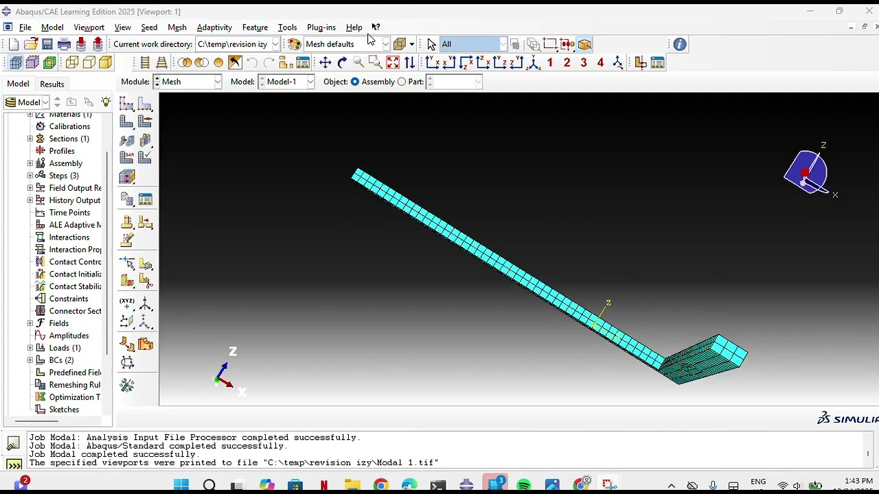 Abaqus for static, buckle and modal analysis
