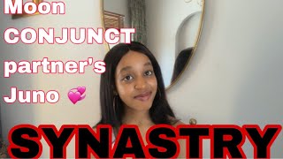 SYNASTRY Moon CONJUNCT partner’s Juno synastry (A bond that feels like coming home?)