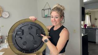 Modern Outdoor Wall Clock with Thermometer | Stylish Addition to Any Space 🌞