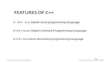 001  CPP Introduction, History, Features   C++ Programming Video Tutorials for Beginners