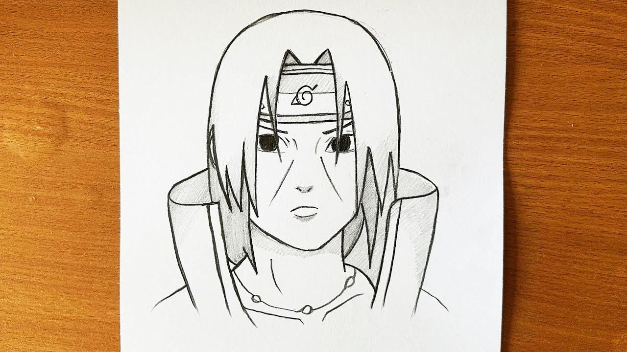 Easy anime drawing  how to draw Itachi - [Naruto] step-by-step