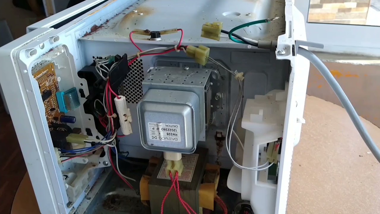reparación de microondas Daewoo, falla de puerta ( parte 1 ) - YouTube