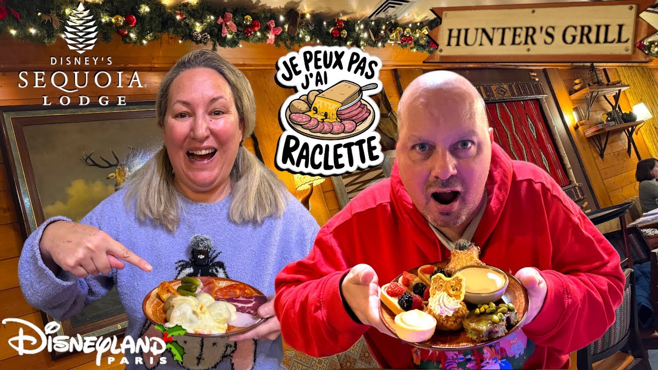 RETOUR DE LA RACLETTE AU RESTAURANT HUNTER'S GRILL A L'HOTEL SEQUOIA LODGE A DISNEYLAND PARIS
