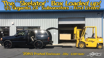 The "Skelator" Box Loaded up! 2 MASSIVE 24" Sundown Subwoofers In Vehicle Test Listen - IT
