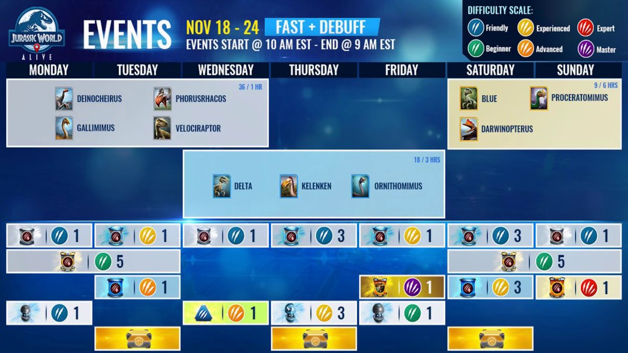 blue-event-rajasaurus-epic-strike-next-week-s-event-schedule-jurassic-world-alive-1-10-youtube