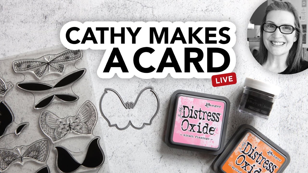 🔴 Live Replay: Cathy Makes a Card Live (multicolor butterfly!) - YouTube