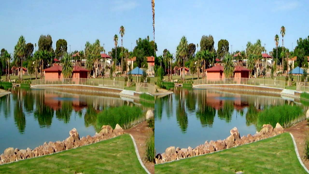 Lakes at Lorenzi Park in 3D YouTube