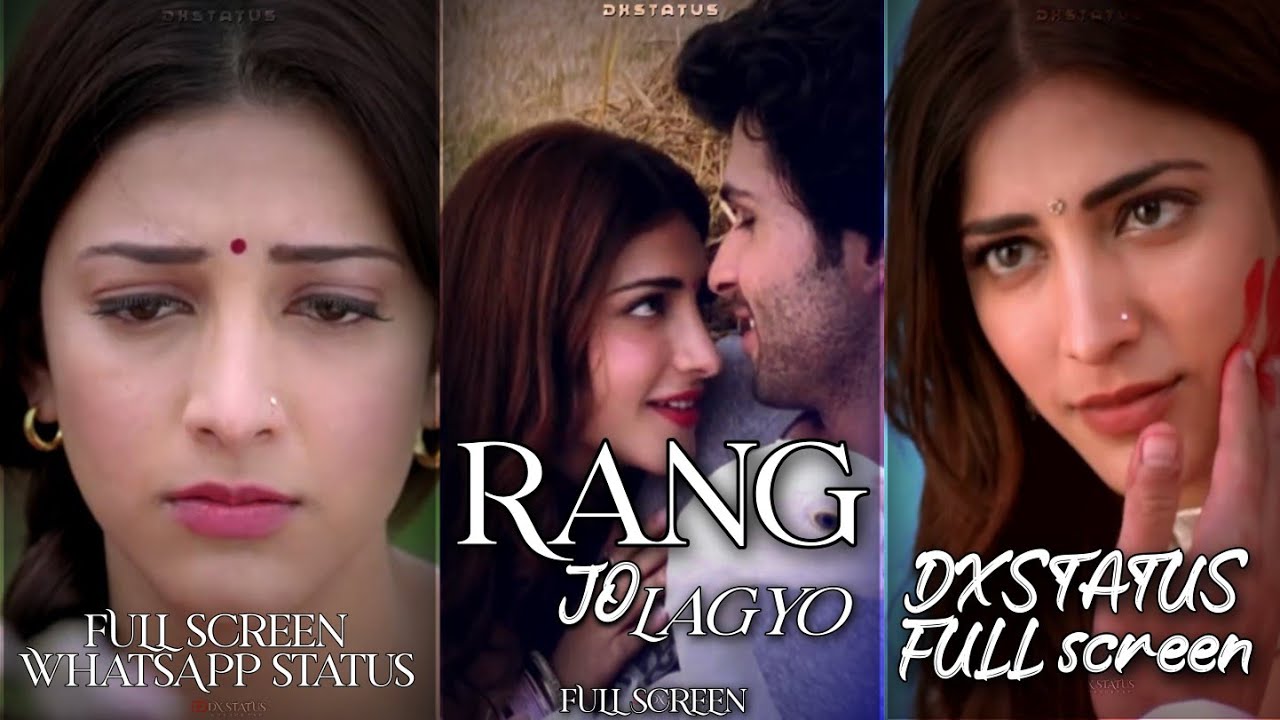 Rang Jo Lagyo FullScreen Whatsapp Status  || Ramaiya Vastavaiya || Status By dxstatus