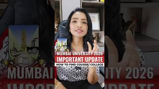 MUMBAI UNIVERSITY 2026 | HOW TO  SELECT COLLEGE COURSE
