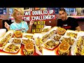 WE DOUBLED UP THE CHALLENGE?! 8LBS OF FOOD IN TEXAS!! #RainaisCrazy  ft. Joel Hansen
