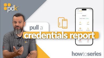 How to Pull a Credentials Report in PDK.io