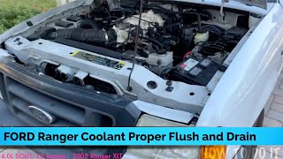 FORD Ranger Coolant Proper Flush and Drain