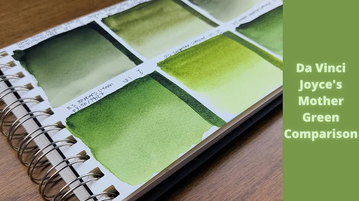 Da Vinci Joyce's Mother Green Watercolor Comparison