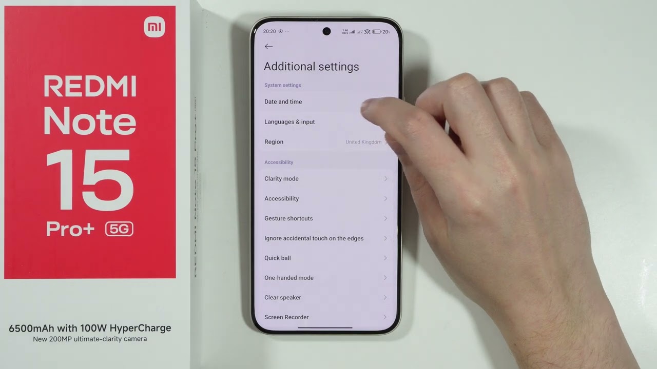Redmi Note 15 Pro/Pro+ 5G: Как изменить формат времени (12-часовой или 24-часовой)