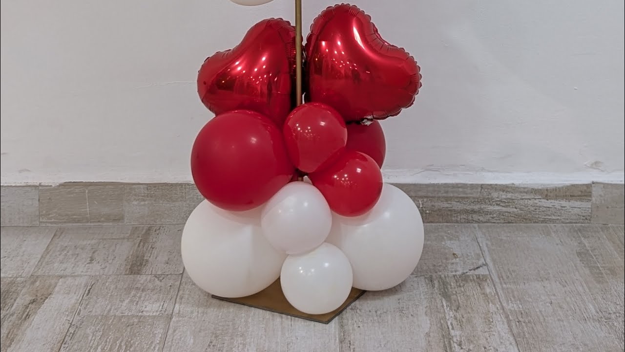Centro de mesa con globos 