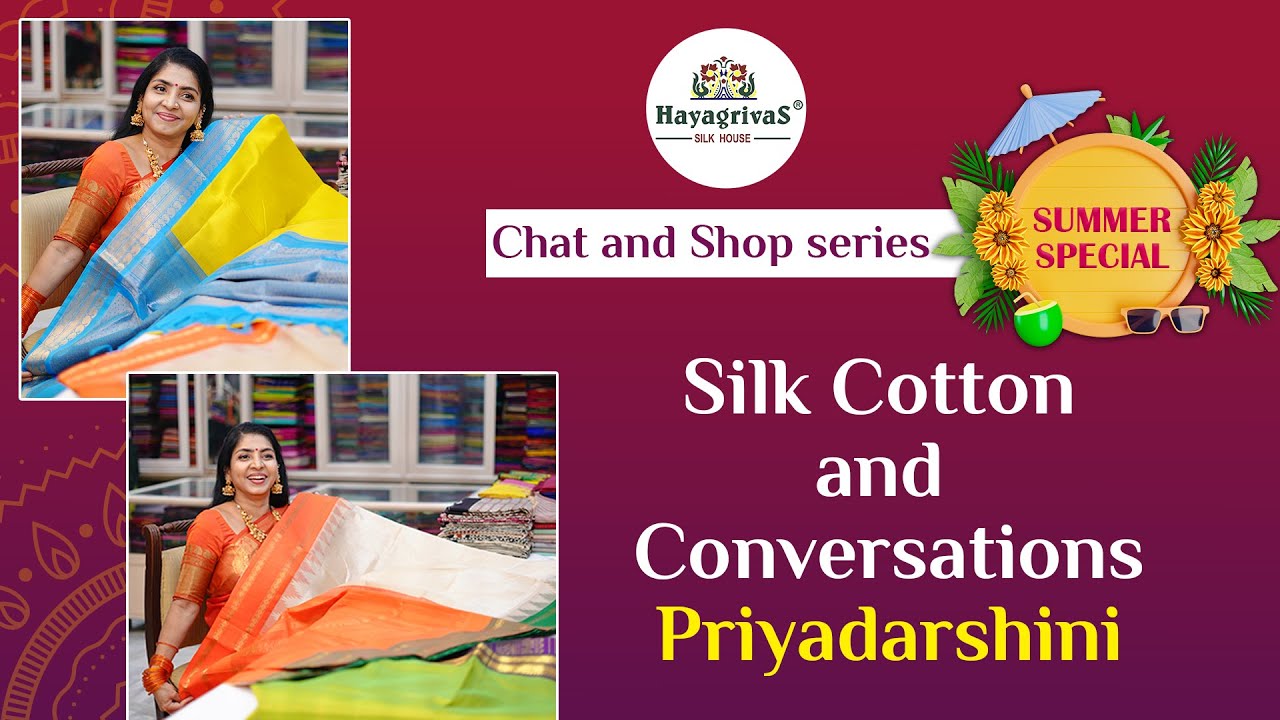 Silk Cotton Shopping with Priyadarshini of #ethirneechal - At Hayagrivas | Summer friendly Sarees!