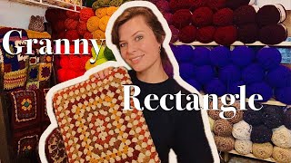 Easy Granny Rectangle | Beginner-Friendly Crochet Tutorial | Footstool Cover -Project #14