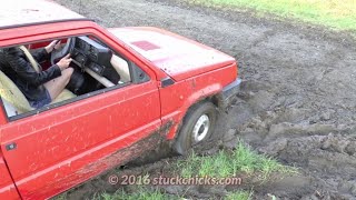 Carstuck girls stuck mud snow | Muddy wheels spinning Compilation