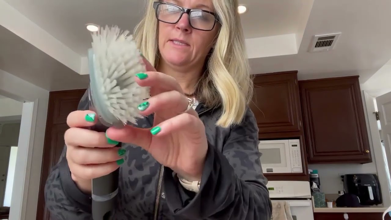 OXO SteeL Soap Dispensing Dish Brush 10 In