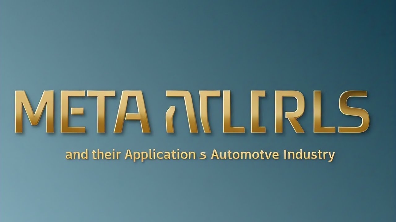 Meta materials and it's Application in Automotive Industry | Automotive Materials and Metallurgy