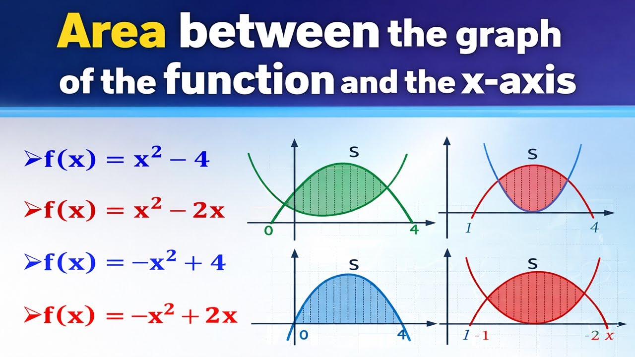 Area Between the Graph of a Function and the X-Axis | Step-by-Step ...