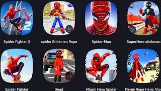 Spider Fighter 2, Spider Stickman, The Amazing Spider-Man 1, Superhero Stickman, Spider Fighter,