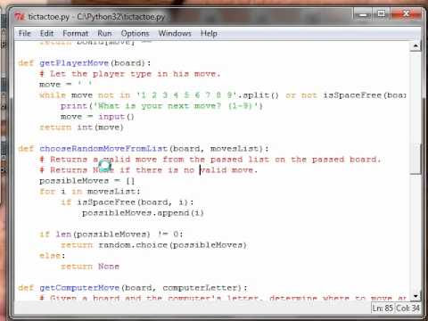 Python Tutorial 18 - Tic-Tac-Toe - YouTube
