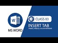 MS word for beginners - pages - tables & illustrations - class 03