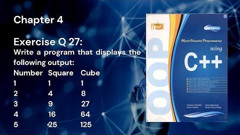 Object-Oriented Programming using C++  Chapter 4 Exercise Question 27|Tasleem Mustafa |Tariq Mahmood
