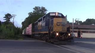 Full HD 60 FPS: CSX GP40-2 #4412 leads CSAO SA-31 in Farmingdale 8/2/18