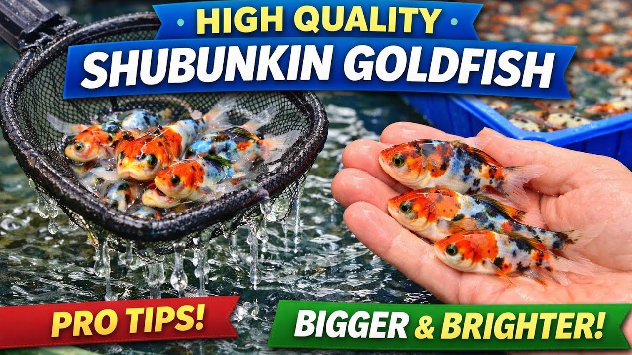 Grading Young Shubunkin Goldfish for Better Growth, Color and Quality 