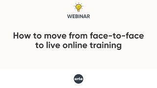 Webinar: Moving from face-to-face training to live online - APAC