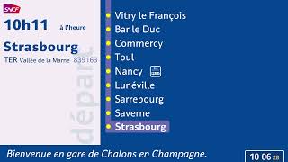 Annonce Sncf Train Ter Vallée De La Marne Paris Est Strasbourg Hd - Animé