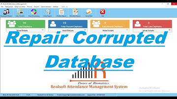 How to repair database in Realsoft Attendance Software? Realsoft 10.9/10.8/10.7/10.6