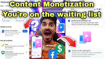 You’re on the waiting list facebook 🤔 Notification reminder set facebook 😍 Content Monetization