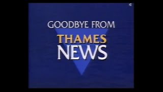 Thames Continuity & Adverts | Thames News Final Edition | New Year's Eve 1992