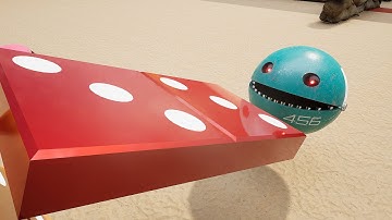 Pacman, Robot Chain Chomp, and Gladiator Robot Fight to Escape the Deadly Maze