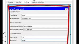 CONFIGURAR UN SERVIDOR E-MAIL EN CISCO PACKET TRACER