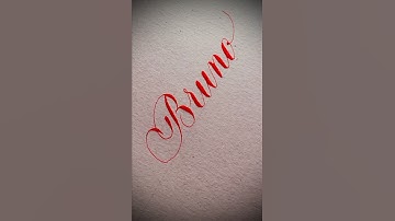Copperplate calligraphy, tutorial:how I write your name #bruno