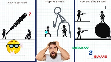 Draw 2 save Stickman Puzzle level 21 to 25|🕵🏻🥸🔥💯#draw2save