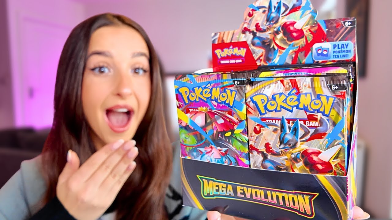 Открытие коробки с бустерами «Мега Эволюция» (ТАК МНОГО ПОПАДАНИЙ?!) #pokemon #pokemontcg #pokemo...