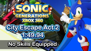 Sonic Generations City Escape Act 2 Speedrun 1:49.94 (Superspeed, No skills)