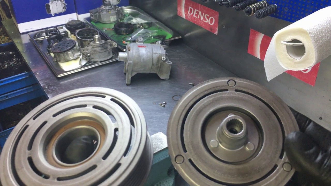 Замена подшипника шкива компрессора  Nissan Teana. Восстановление муфты компрессора кондиционера.