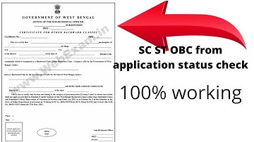 SC ST OBC caste certificate apply status check 100% working