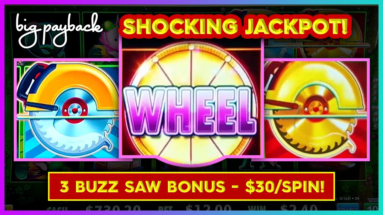 $30/Spin → 3 Buzz Saws → JACKPOT SHOCKER!!! Huff N' Even More Puff Slots!